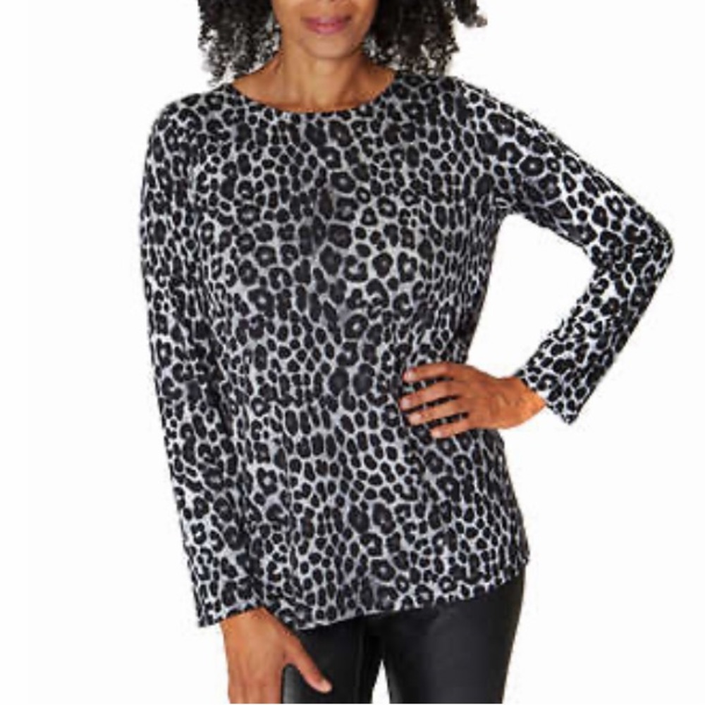 Mario Serrani Leopard Print Tunic